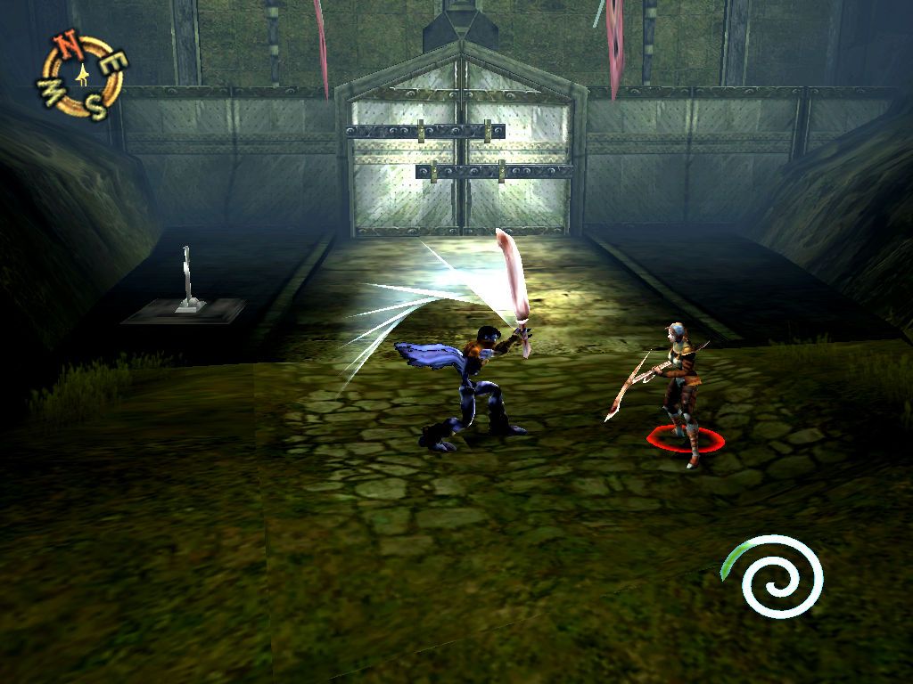 Raziel fights in a Legacy of Kain: Soul Reaver 2 screenshot