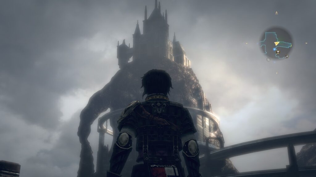 The Last Remnant screenshot showing Rush and Royotia Castle