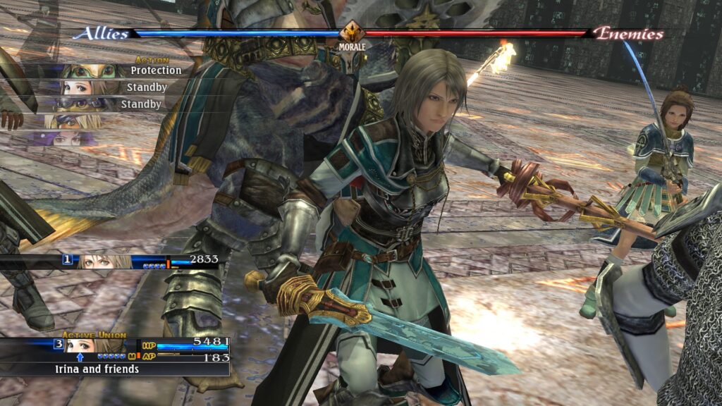The Last Remnant battle scene with Emma Honeywell